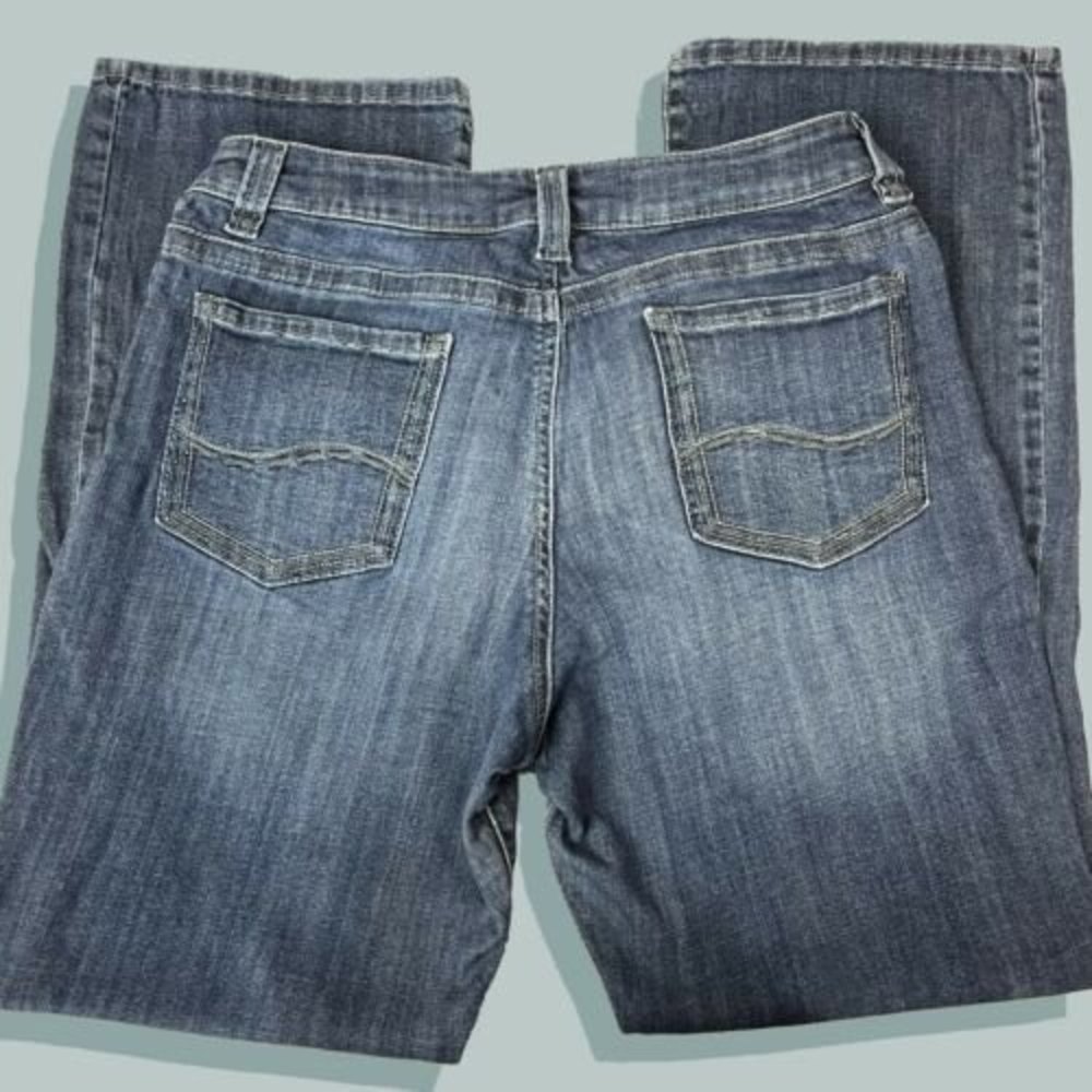 EUC Lee Slender Secret High Waisted Straight Leg Medium Wash Stretch Jeans 14